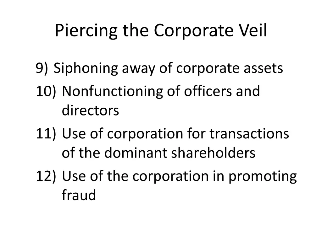 piercing the corporate veil 6