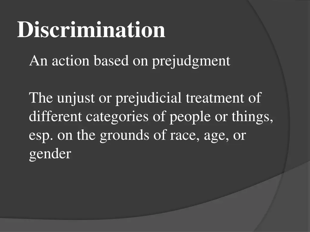 discrimination