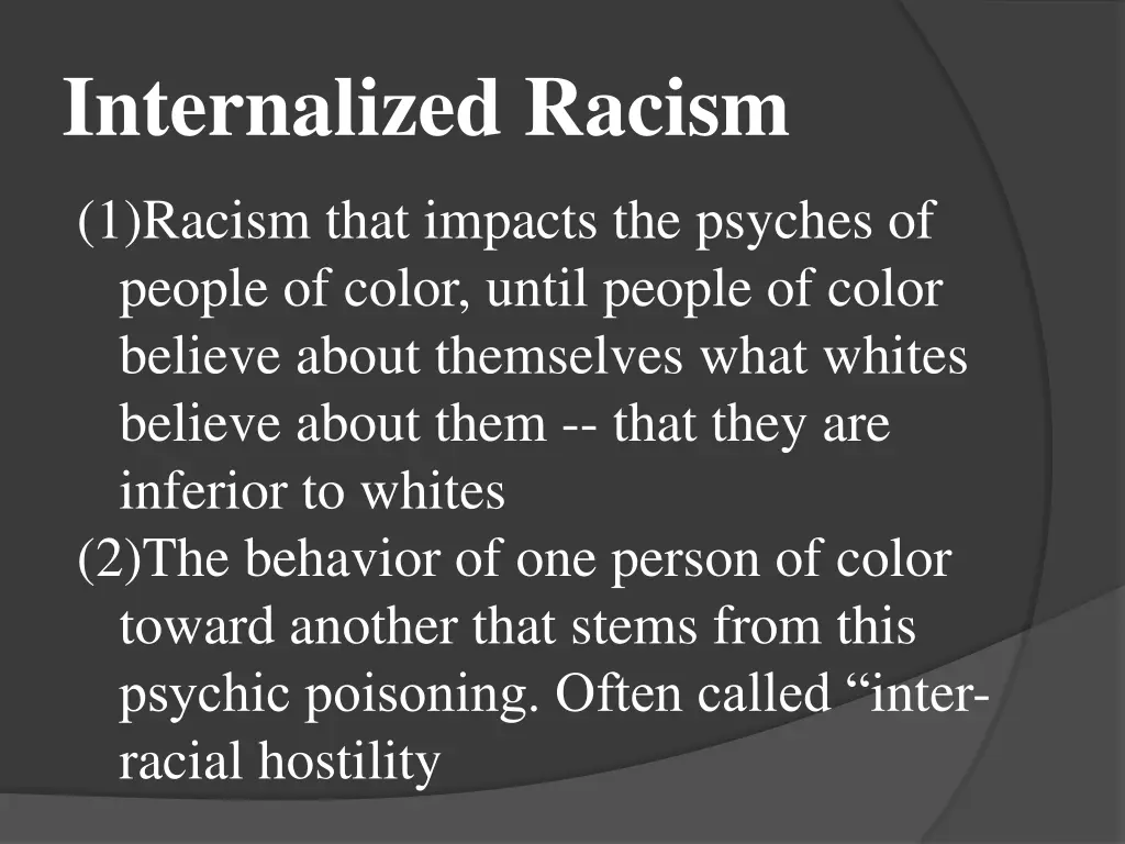 internalized racism