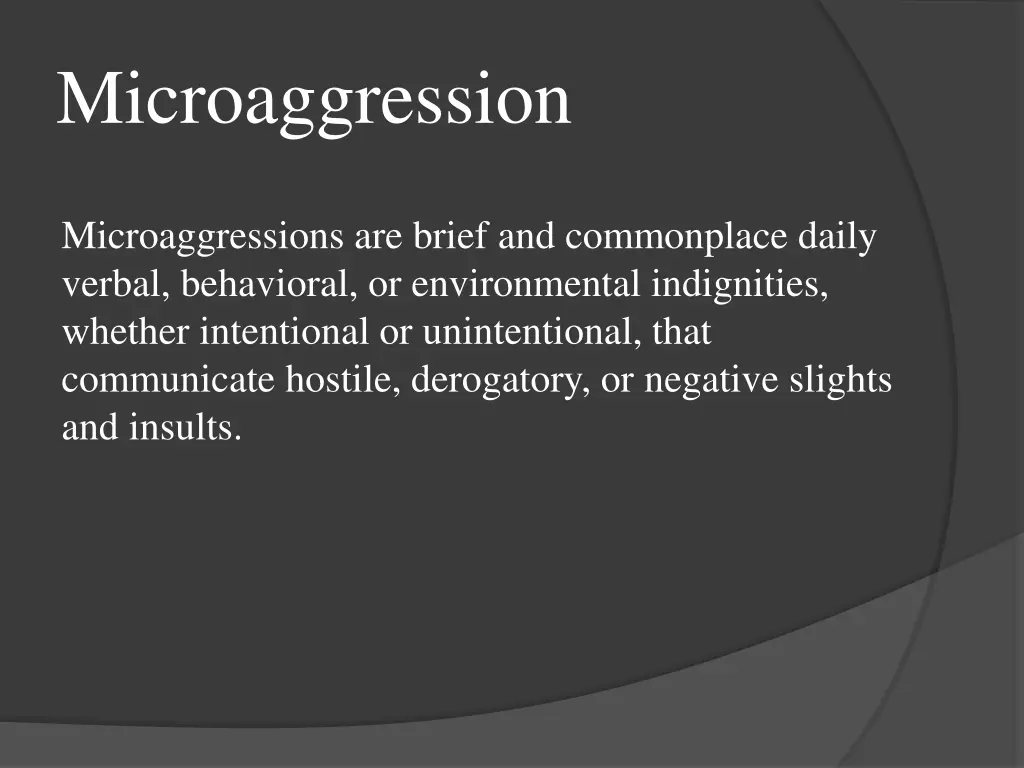 microaggression