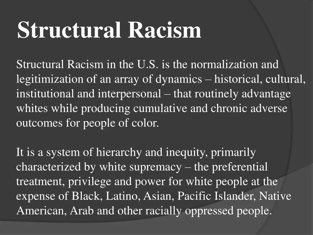 structural racism