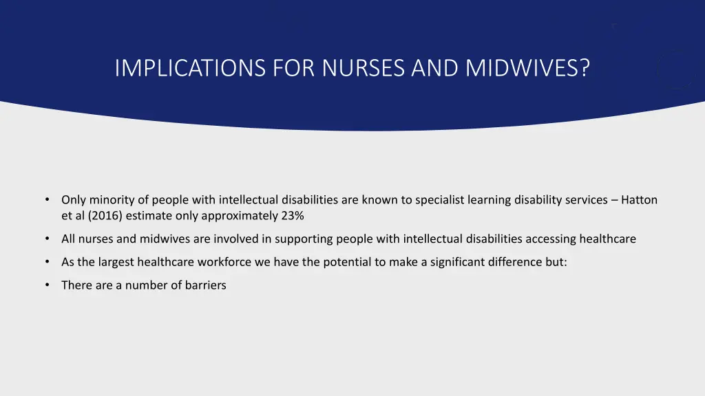 implications for nurses and midwives