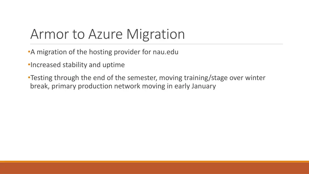 armor to azure migration