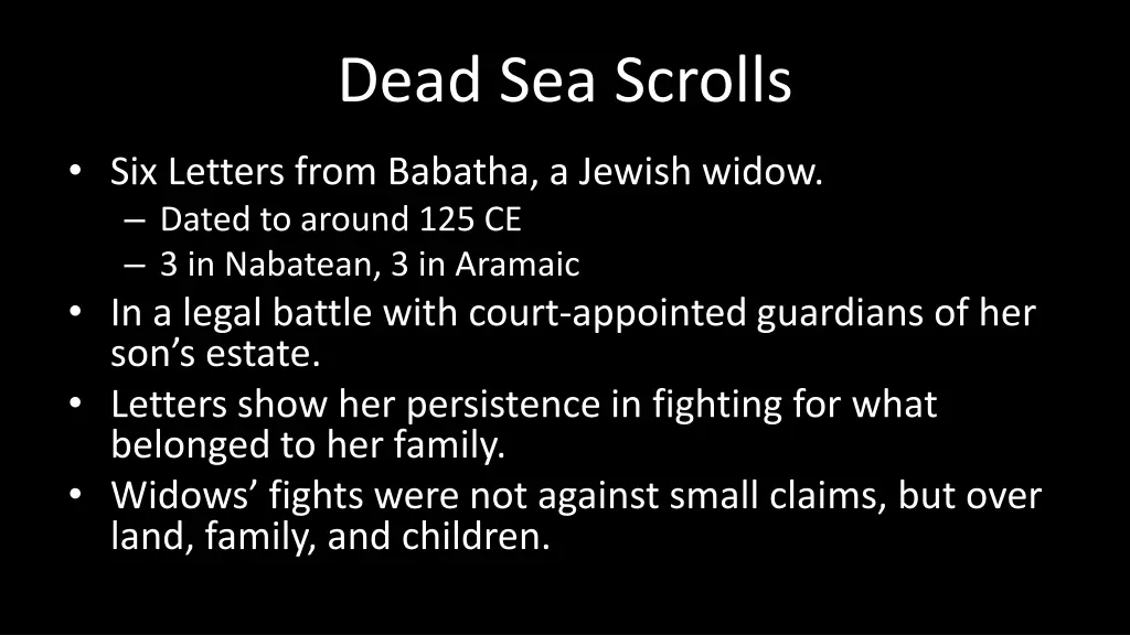 dead sea scrolls