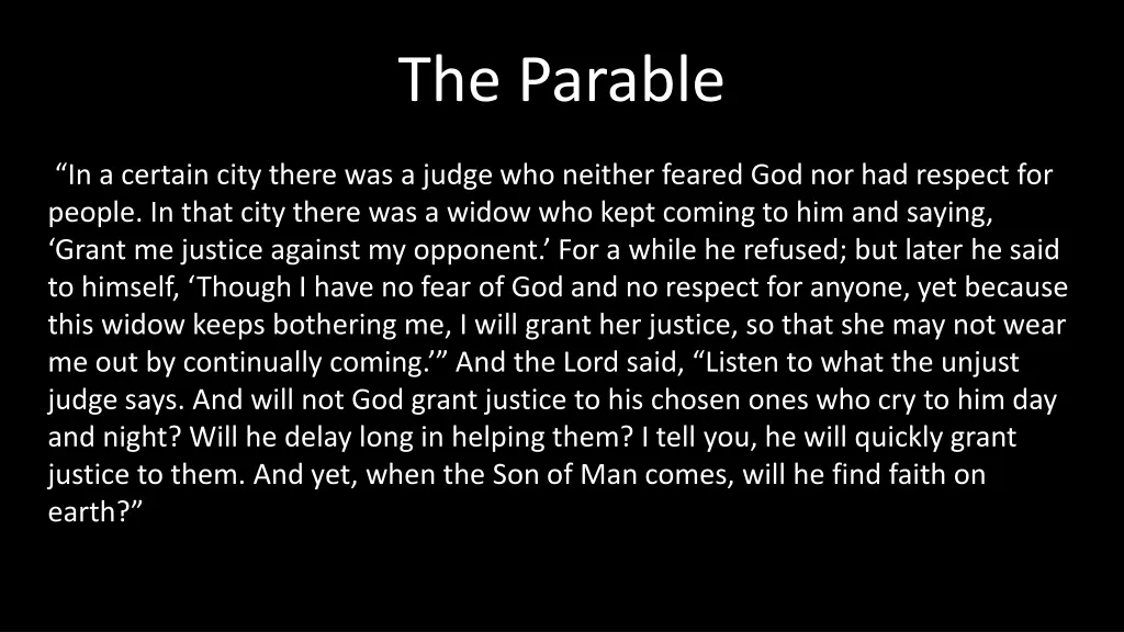 the parable 1