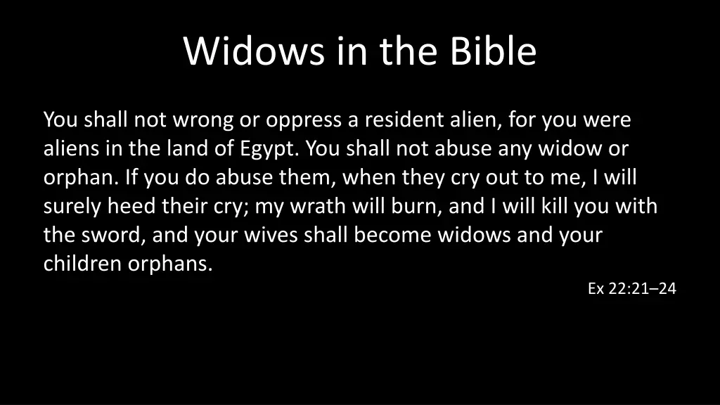 widows in the bible