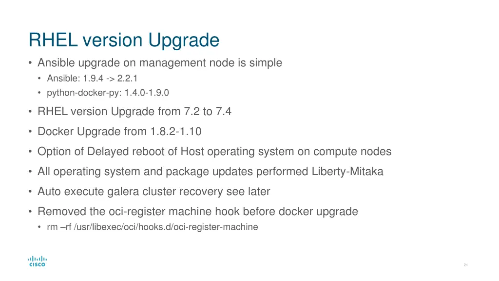 rhel version upgrade ansible upgrade