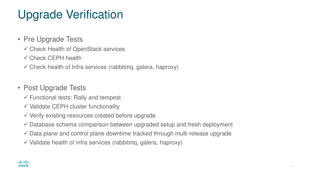 upgrade verification