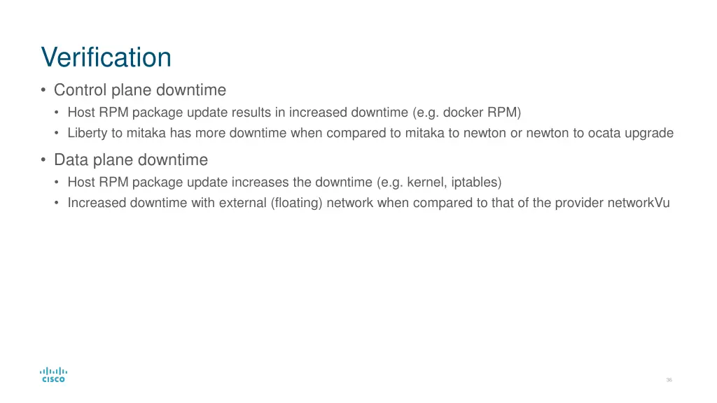 verification control plane downtime host