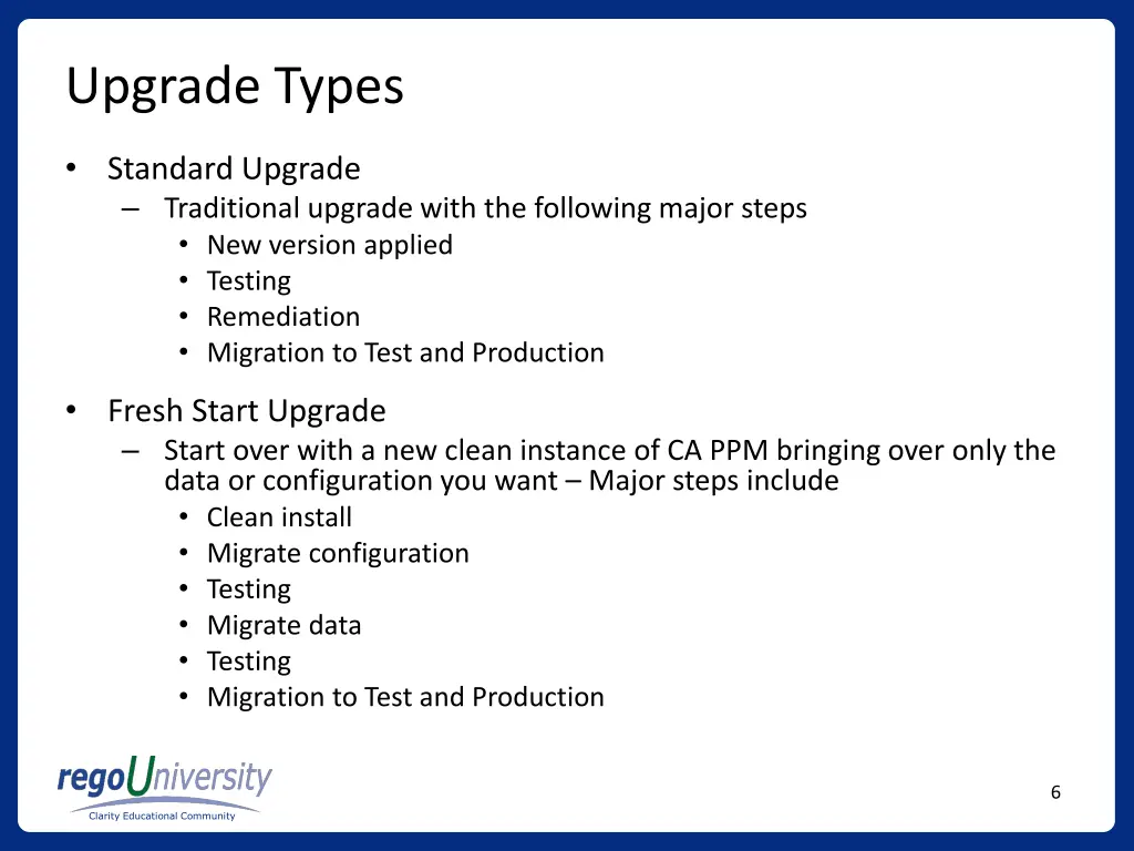 upgrade types