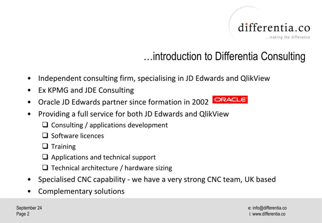 introduction to differentia consulting