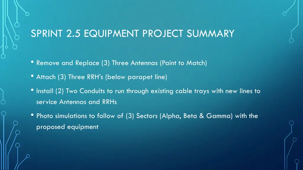 sprint 2 5 equipment project summary