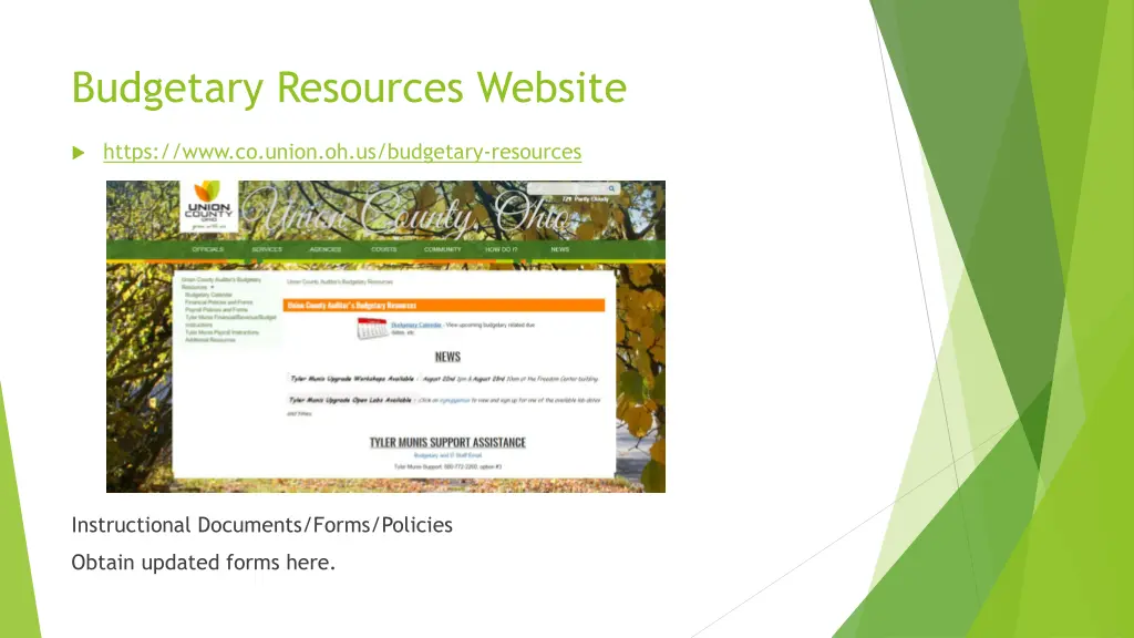 budgetary resources website