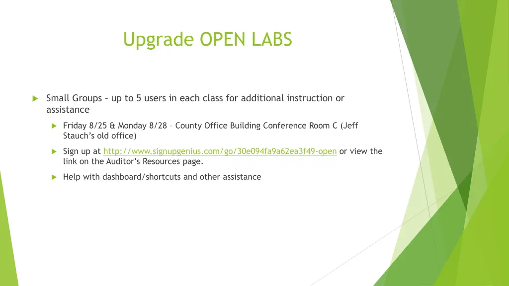 upgrade open labs