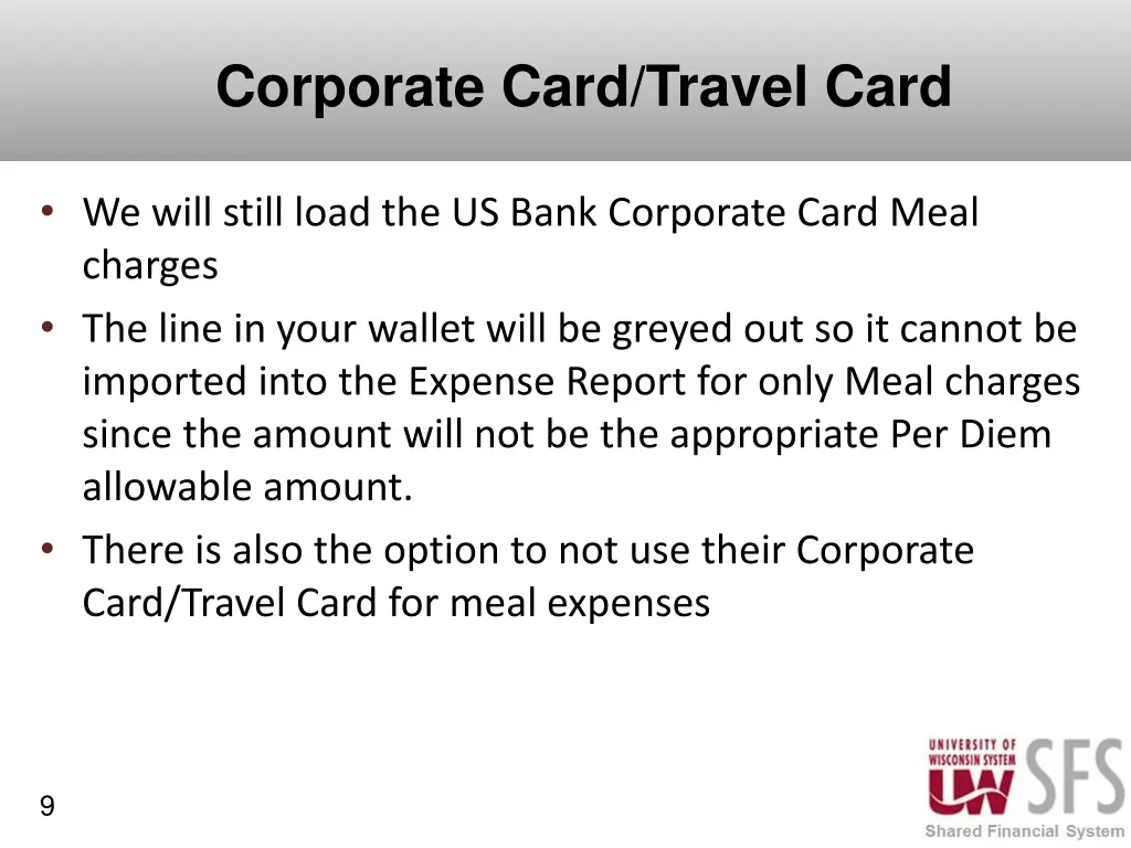 corporate card travel card