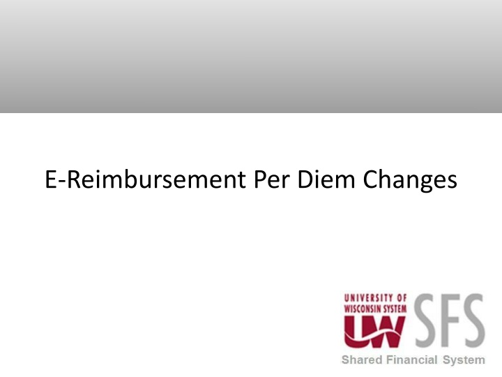 e reimbursement per diem changes