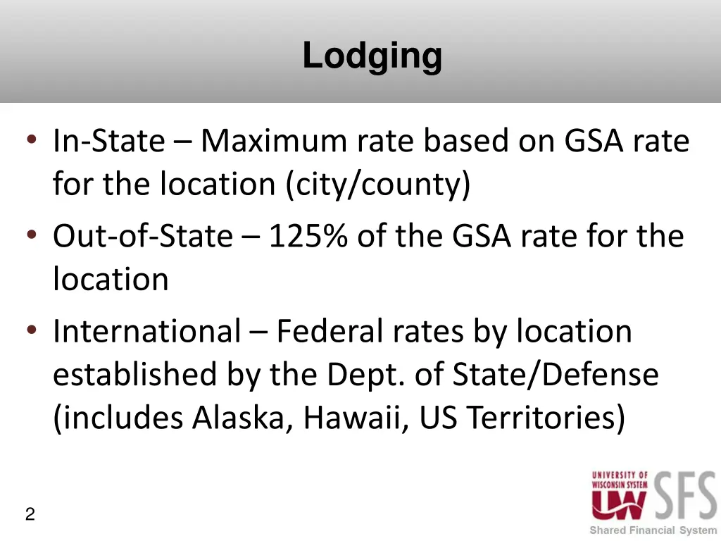 lodging