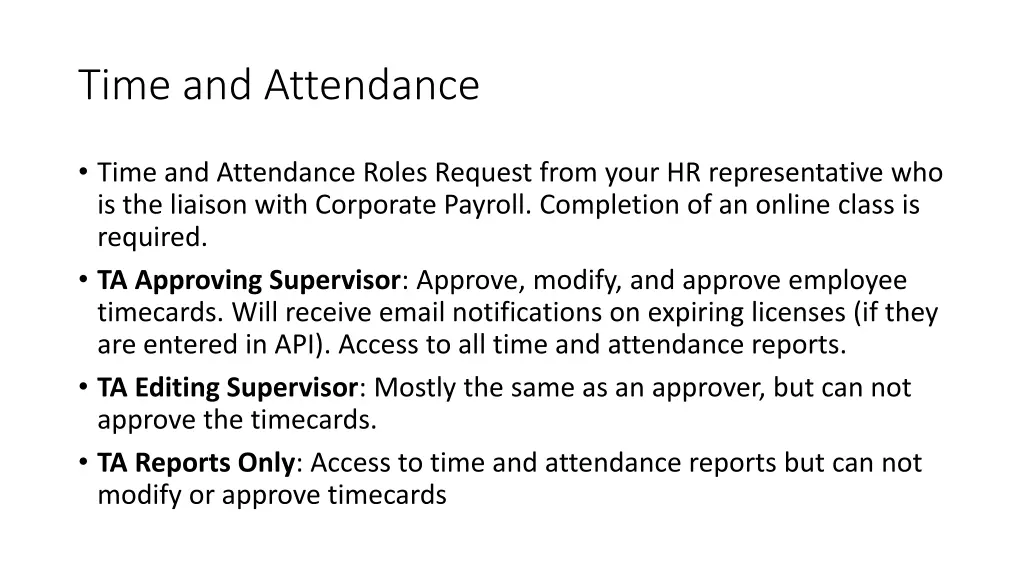 time and attendance