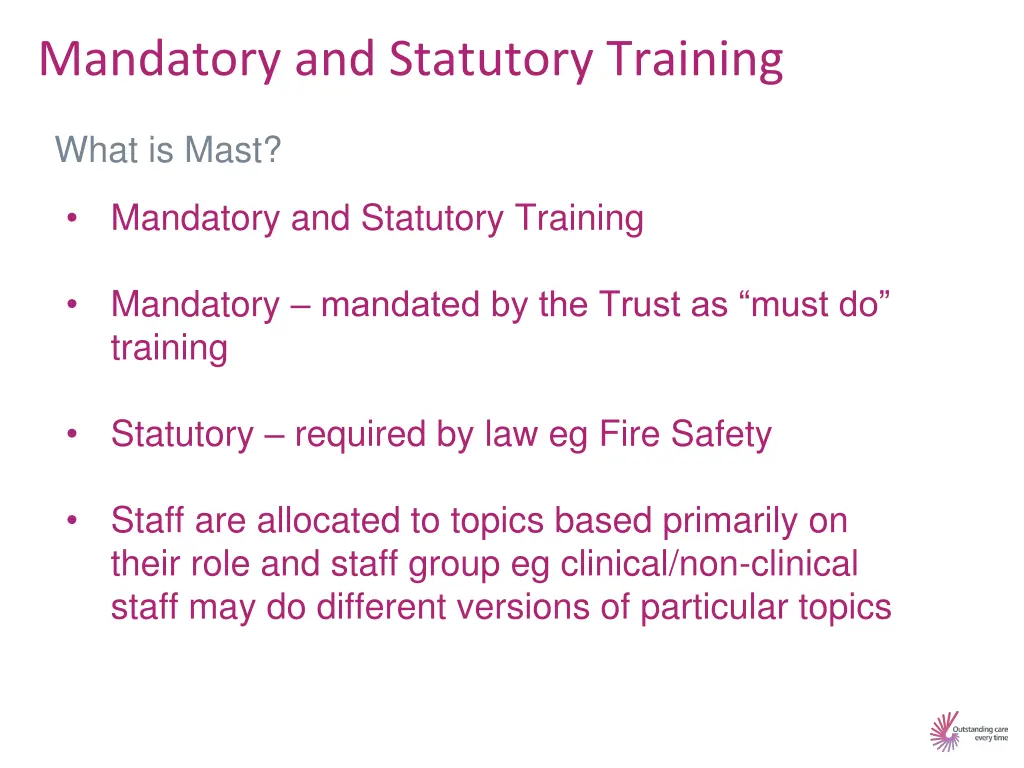 mandatory and statutory training 1