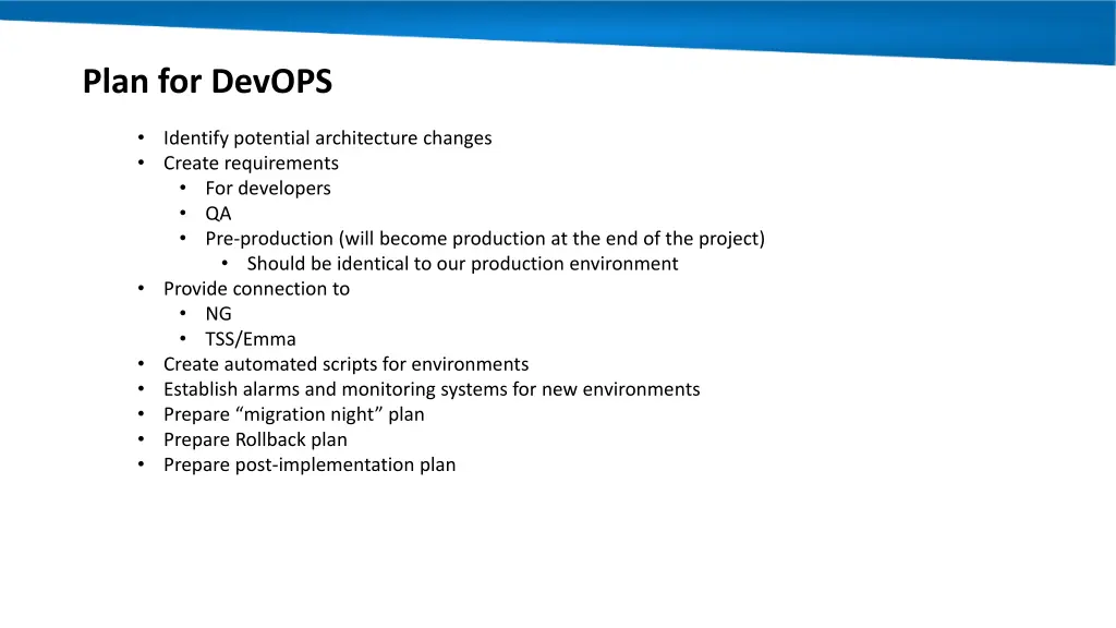 plan for devops