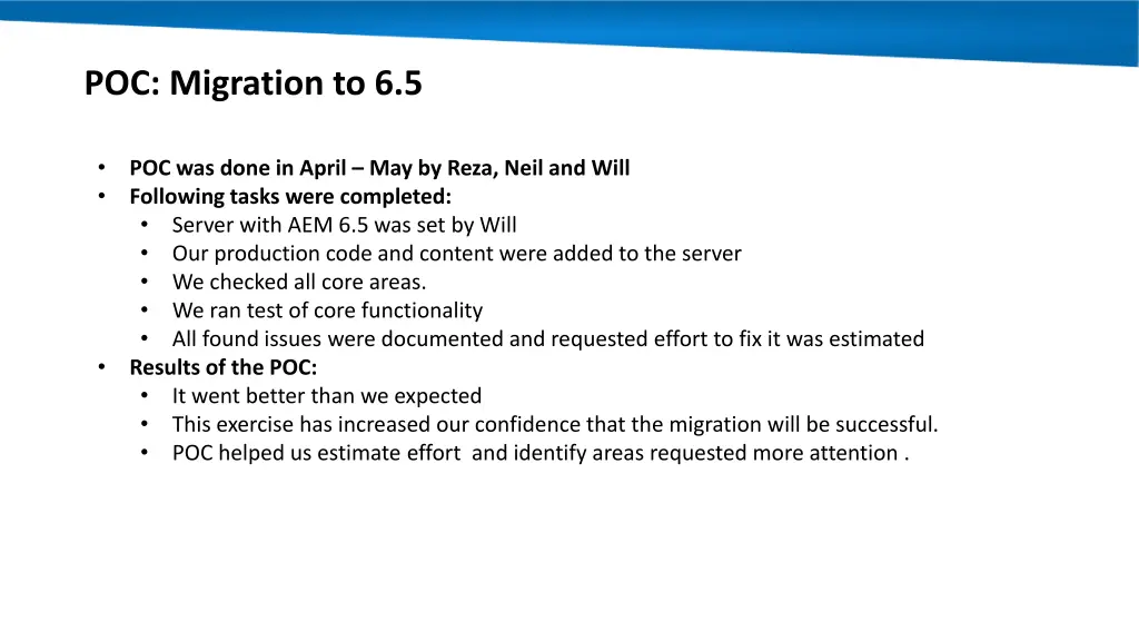 poc migration to 6 5