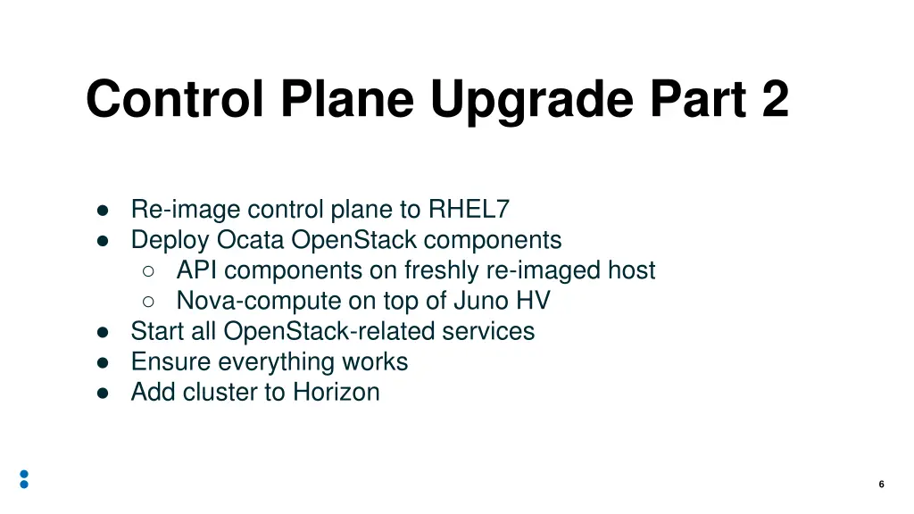 control plane upgrade part 2