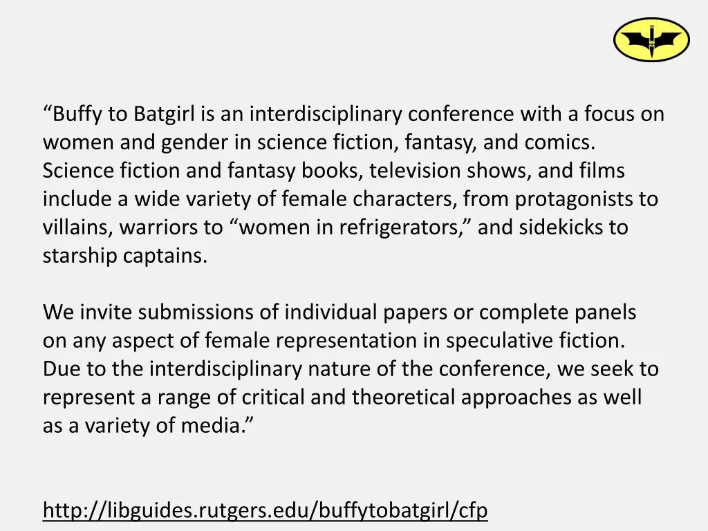 buffy to batgirl is an interdisciplinary