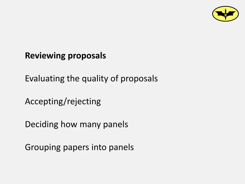 reviewing proposals