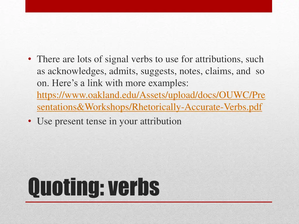 there are lots of signal verbs