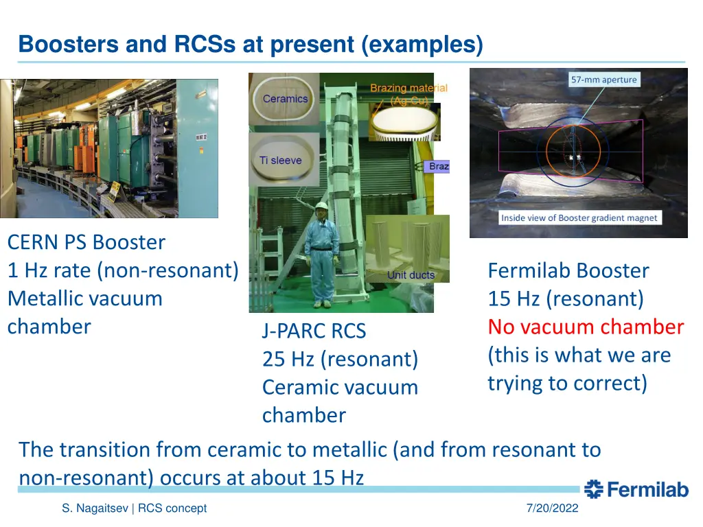 boosters and rcss at present examples