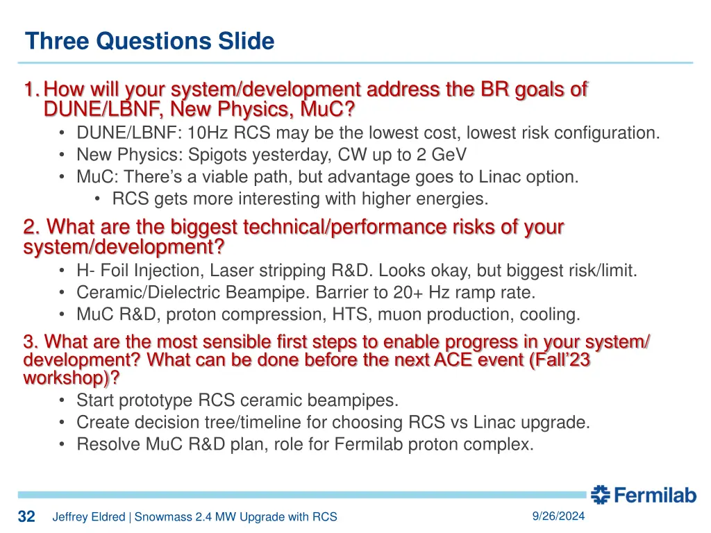 three questions slide