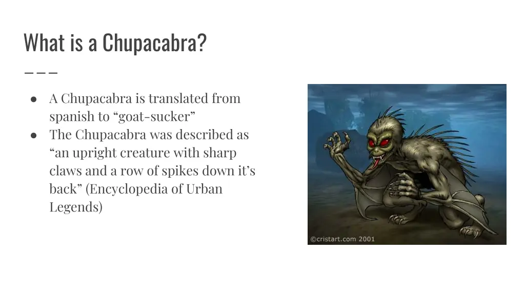 what is a chupacabra