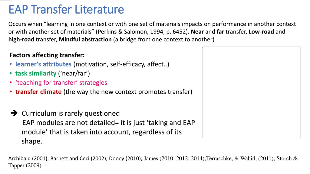 eap transfer literature eap transfer literature