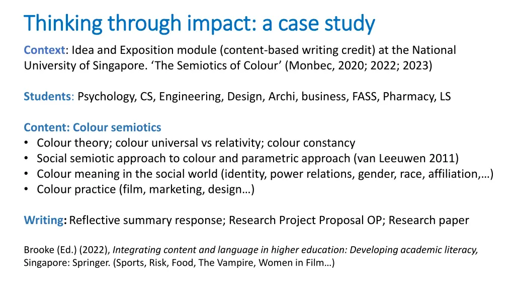 thinking through impact a case study thinking