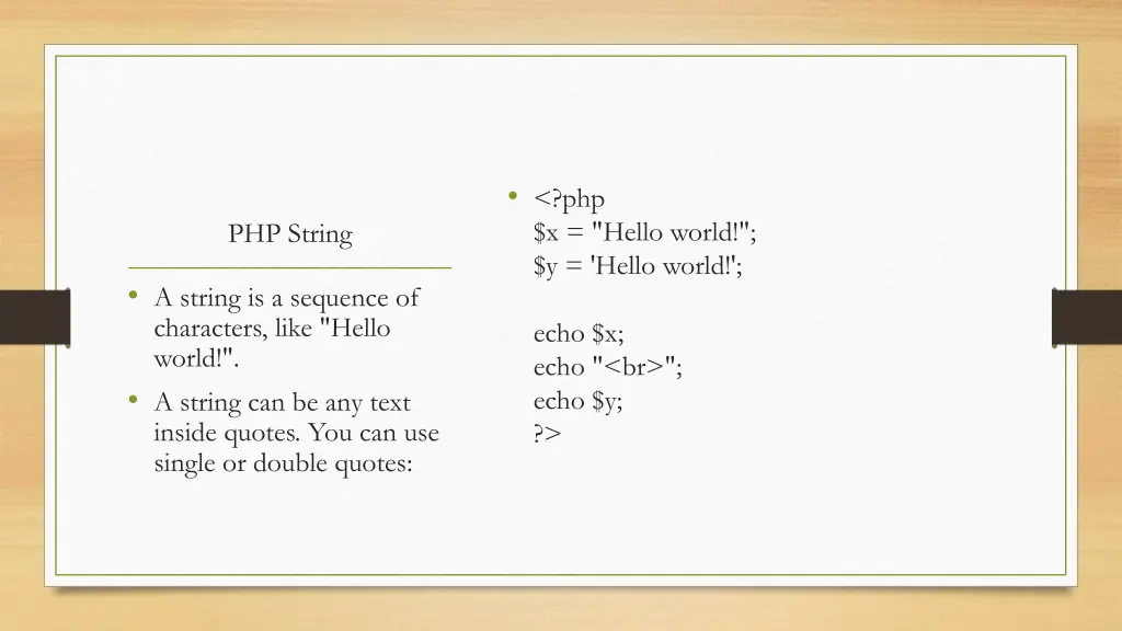 php x hello world y hello world