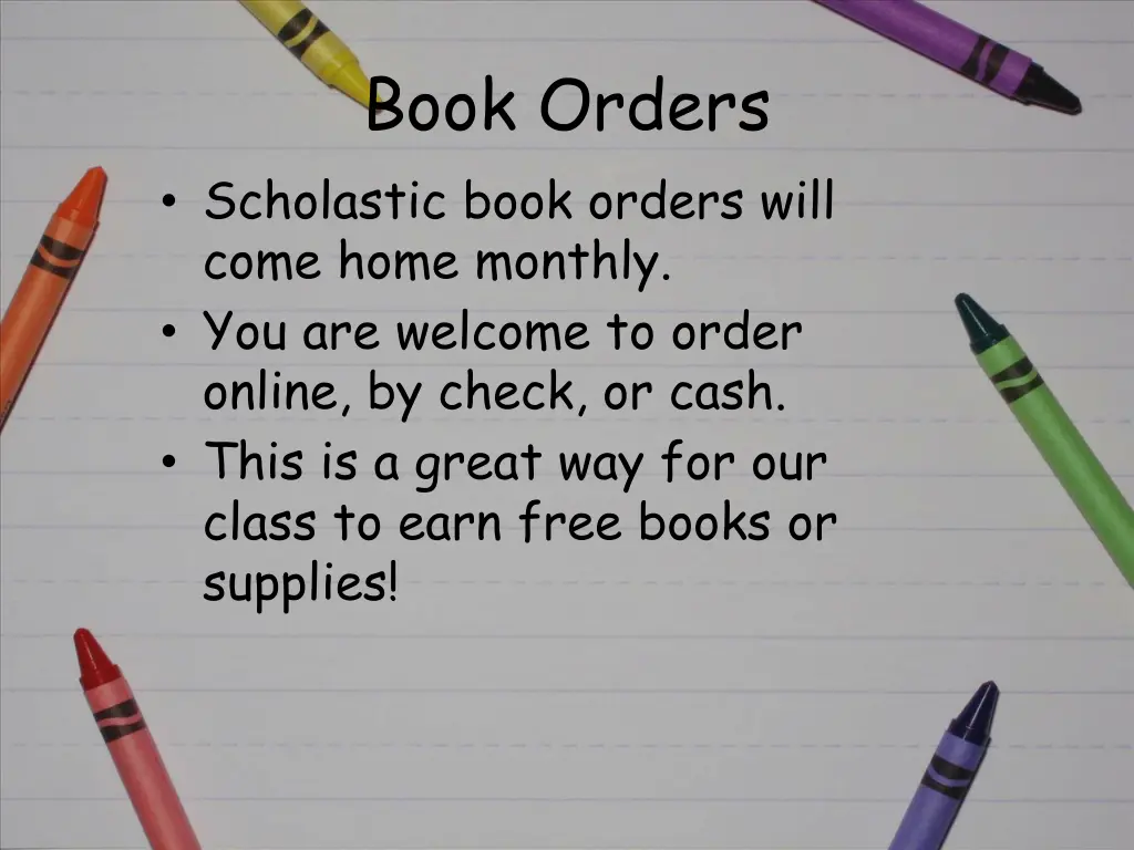 book orders scholastic book orders will come home