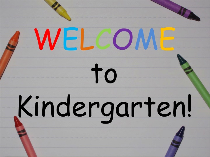 welcome to kindergarten