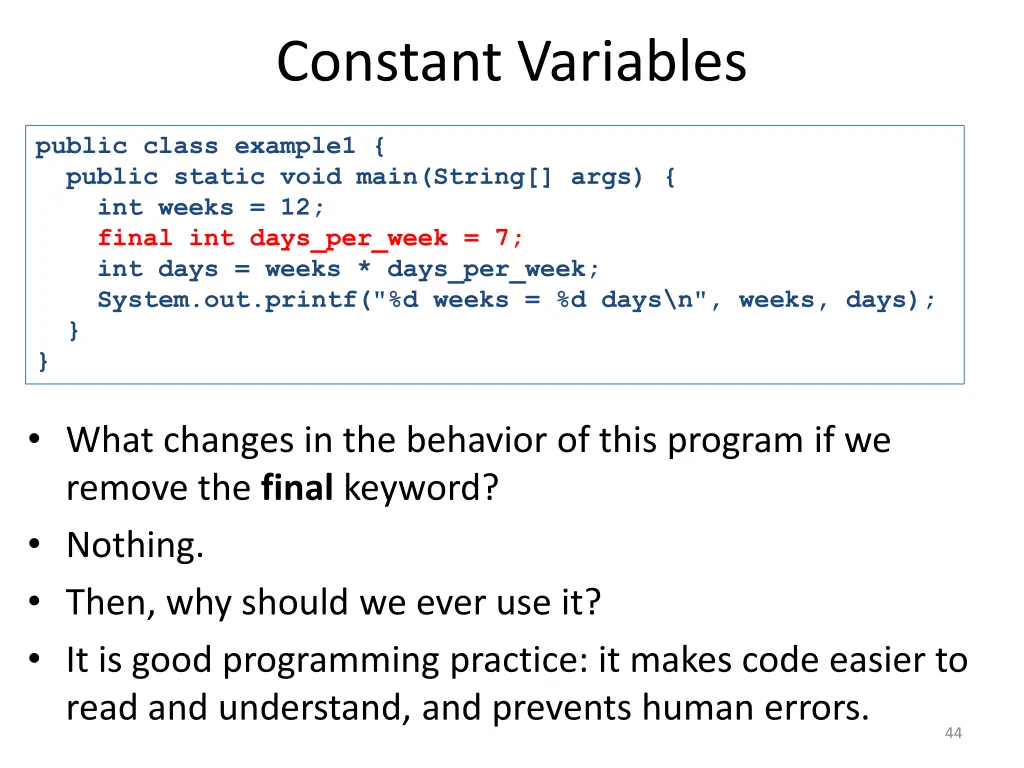 constant variables 4