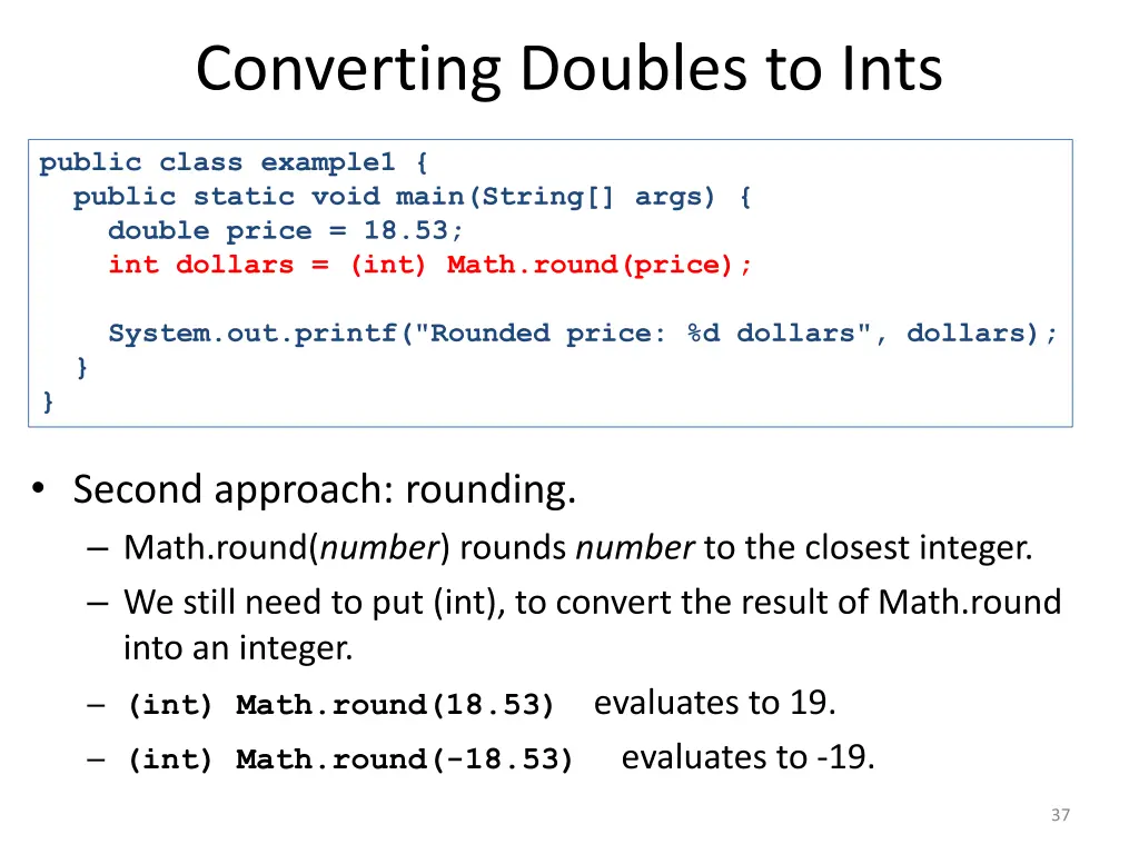 converting doubles to ints 3