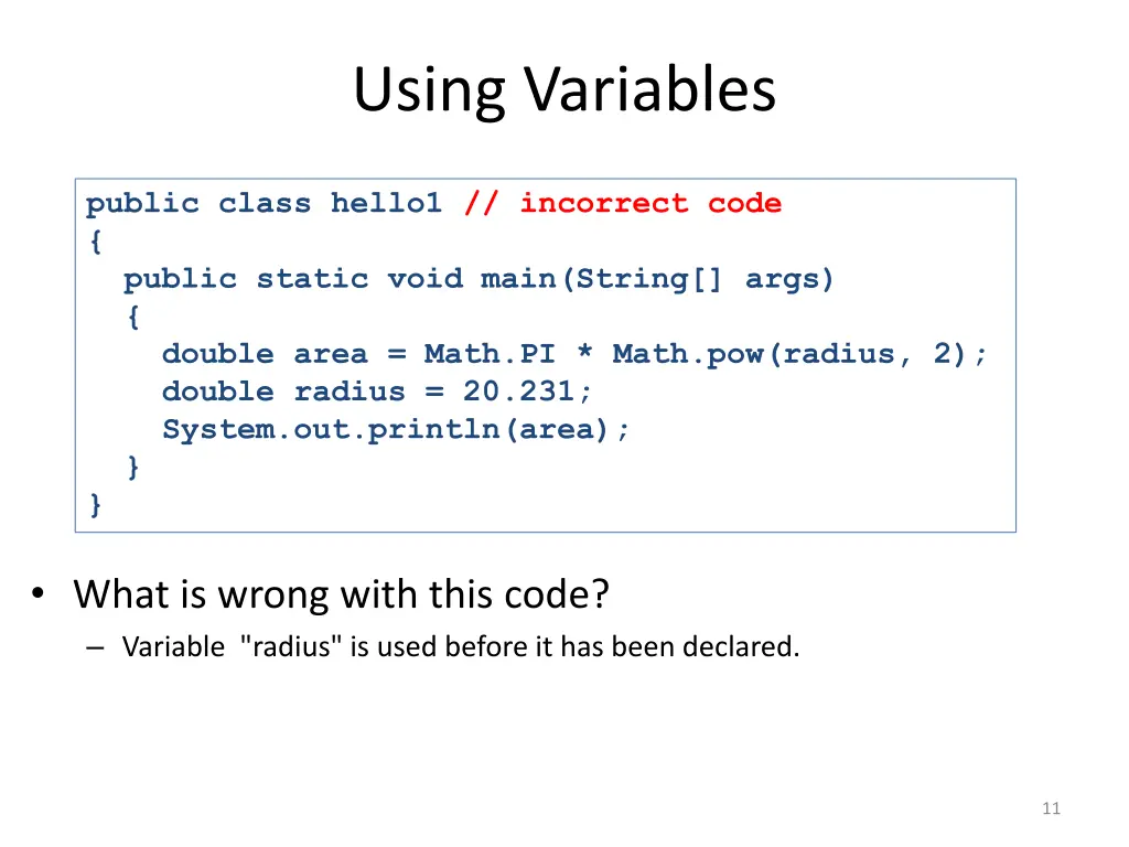 using variables 4