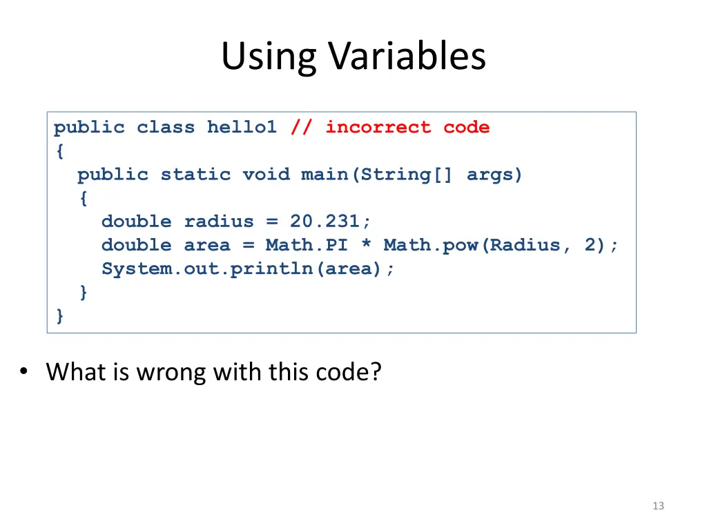 using variables 6