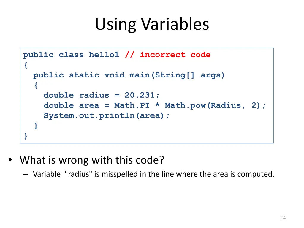 using variables 7