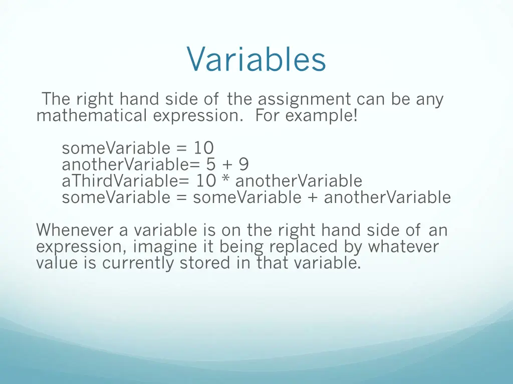 variables 1