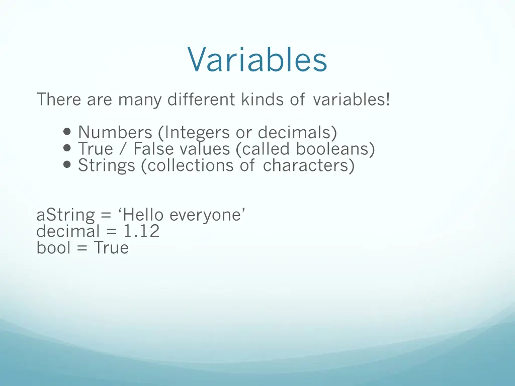 variables 2