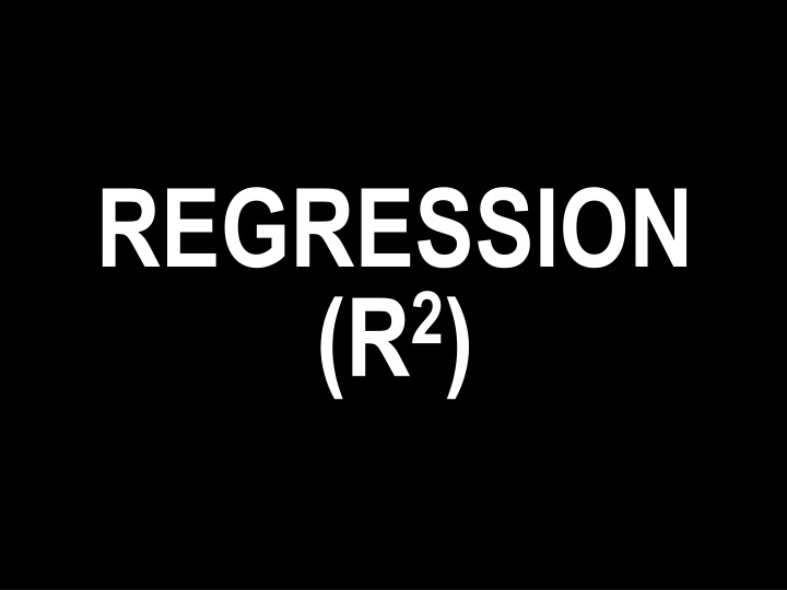 regression r 2