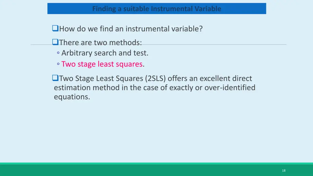 finding a suitable instrumental variable