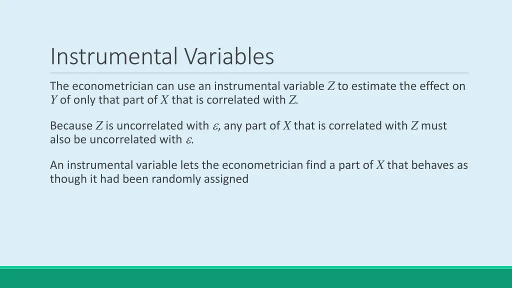 instrumental variables 1