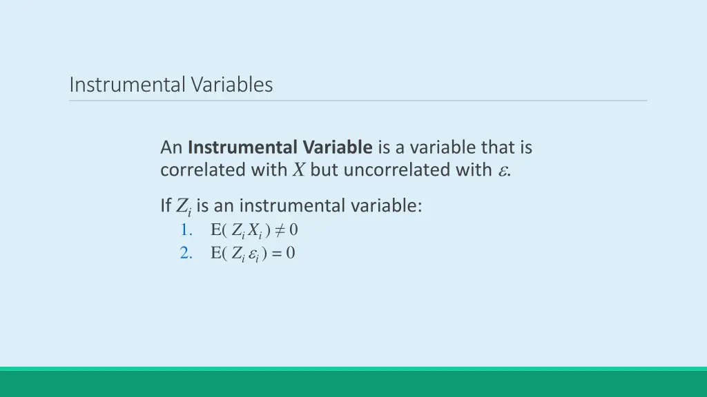 instrumental variables