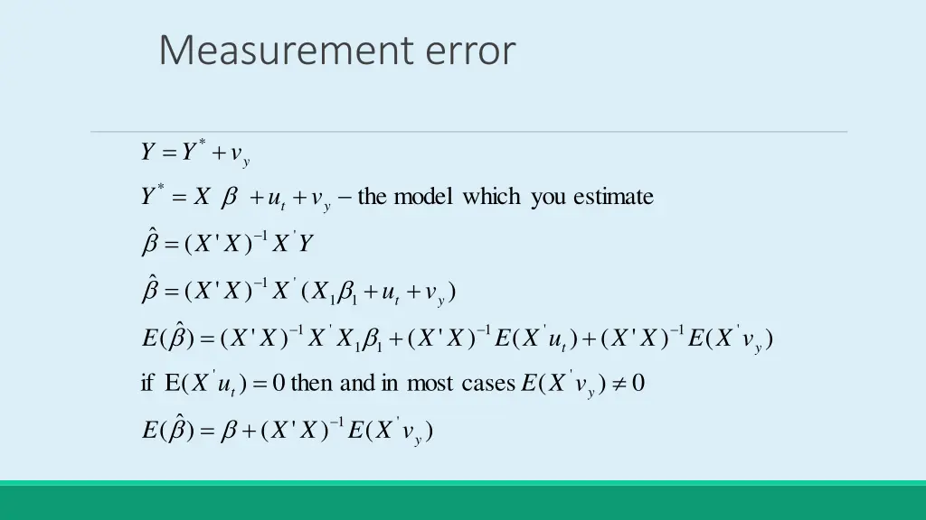 measurement error