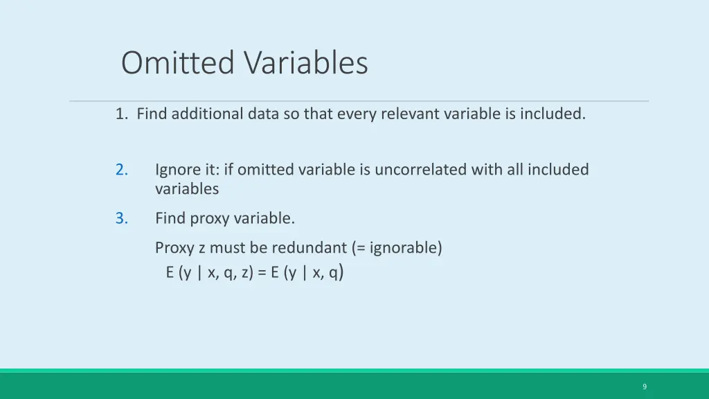 omitted variables